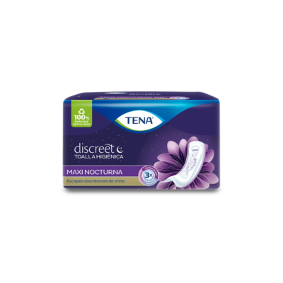 TENA ADULTO DISCREET MAXI NOCTURNA TOALLA X 10 UND