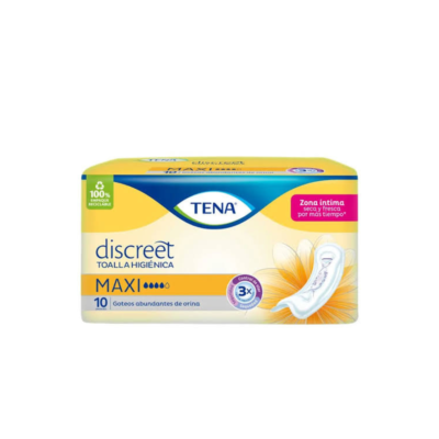 TENA ADULTO DISCREET MAXI TOALLA X 10 UND SANCELA