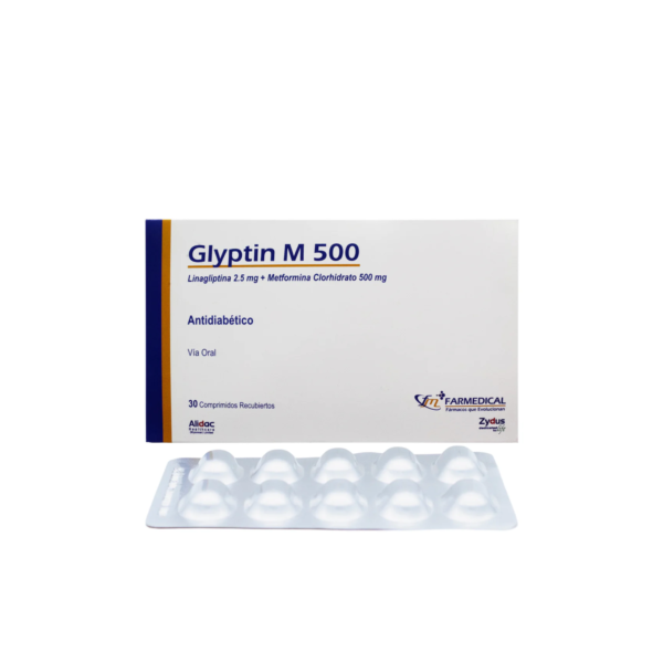 BAJO PEDIDO (34) GLYPTIN M 500/2.5 CJA X 30 COMP FARMEDICAL