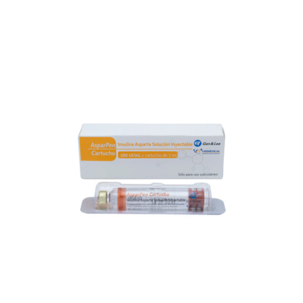 BAJO PEDIDO (39) INSULINA ASPARPEN CARTUCHO 100UI/ML X 1 EST FARMEDICAL