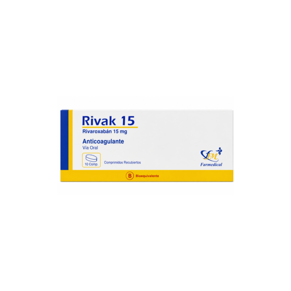 BAJO PEDIDO (64) RIVAK 15 CJA X 10 COMP RIVAROXABAN FARMEDICAL