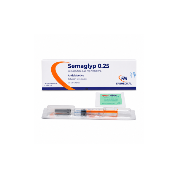 BAJO PEDIDO (67) SEMAGLYP 0.25 SEMAGLUTIDA AMP CJA X 1 UND FARMEDICAL