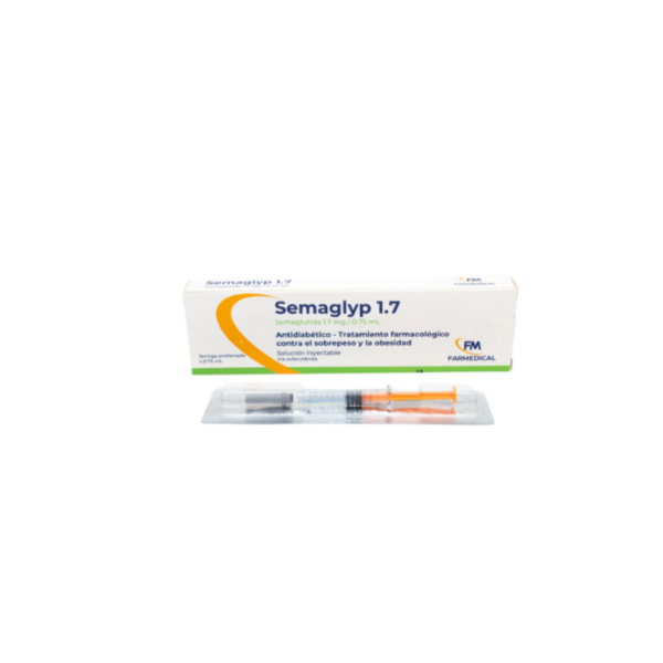 BAJO PEDIDO (70) SEMAGLYP 1.7 SEMAGLUTIDA AMP CJA X 1 UND FARMEDICAL