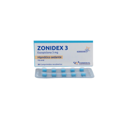 BAJO PEDIDO (84) ZONIDEX 3 (BLI X 10) ESZOPICLONA CJA X 30 COMP FARMEDICAL