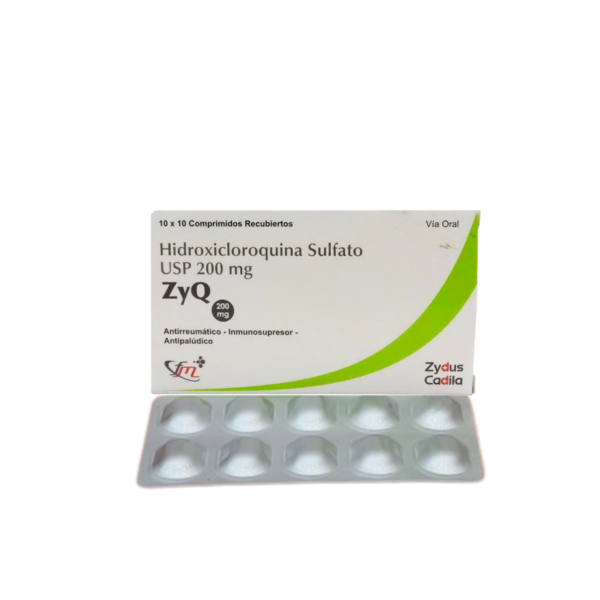 BAJO PEDIDO (85) ZYQ HIDROXICLOROQUINA 200 (BLI X10) CJA X 100 COMP FARMEDICAL