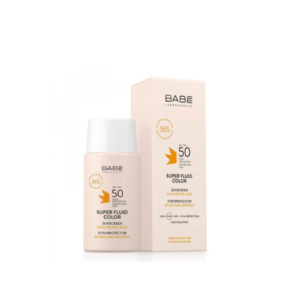 Diseño sin título - 2026-03-16T120813.095 BABE FOTOPROTECTOR FACIAL SUPER FLUIDO COLOR X 50 ML