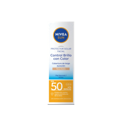 Diseño sin título - 2026-03-17T160027.863 NIVEA SUN FACIAL ANTIBRILLO TONO MEDIO SPF 50 + X 50 ML