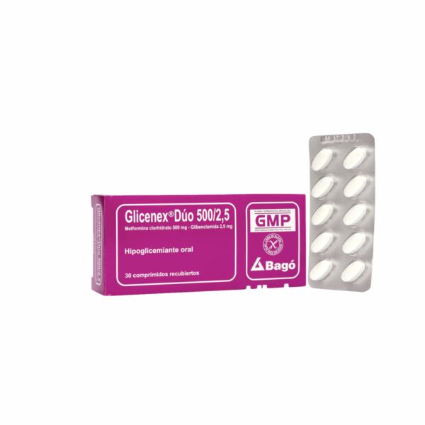 Diseño sin título - 2026-03-24T123526.691 GLICENEX DUO 500/2.5 (BLI X10) CAJA X30 UND BAGO
