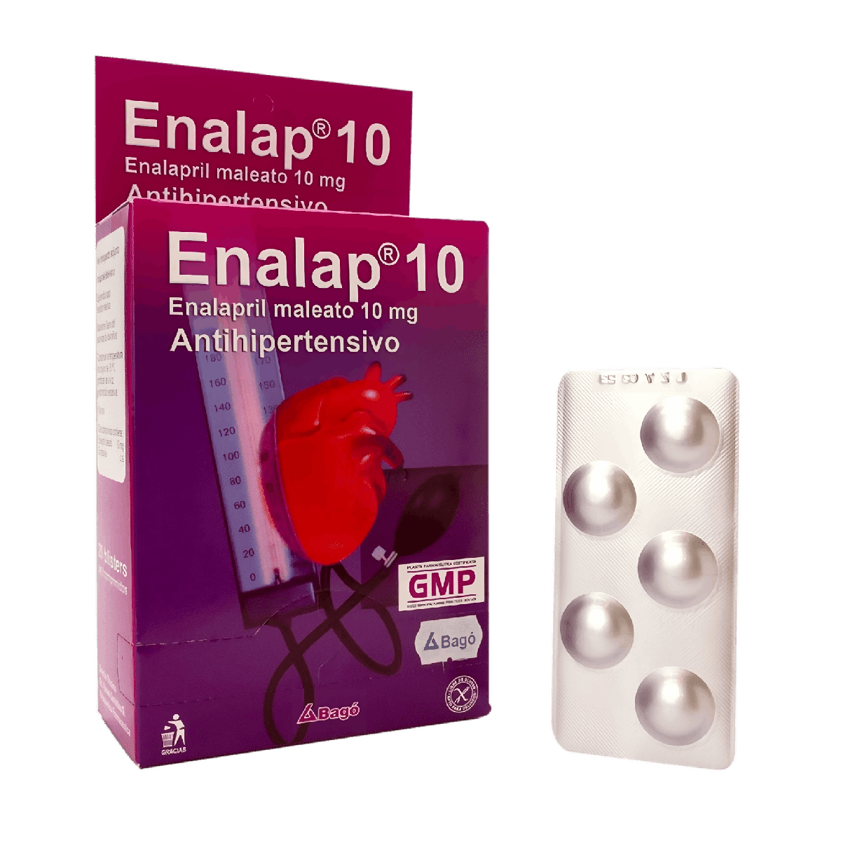 Enalap-10 ENALAP 10 MG.| (BLI X 5) COMPRIMIDOS BAGO
