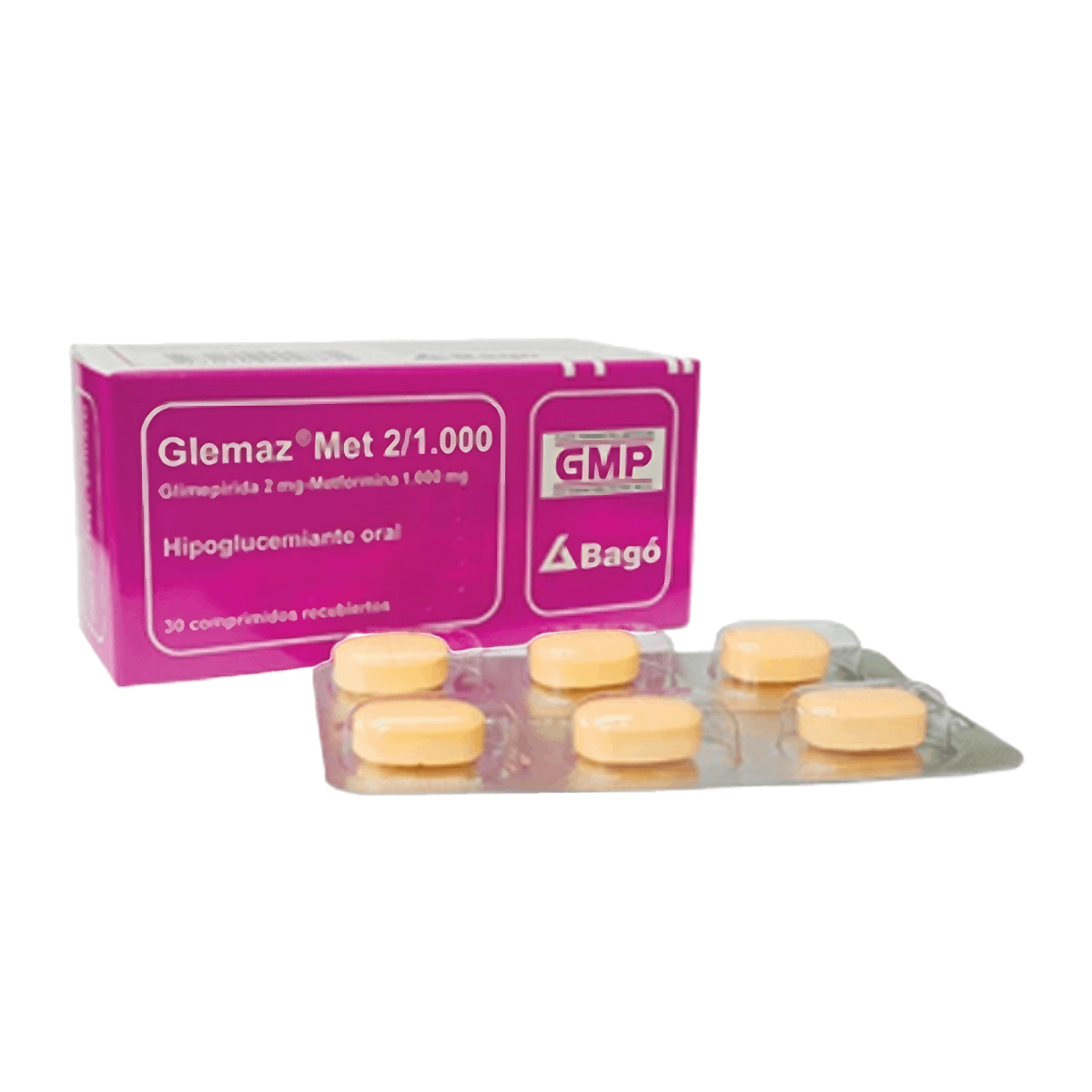 Glemaz-Met-2_1.000 GLEMAZ MET 2/1000| X 30 COMP BAGO
