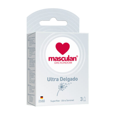 Los preservativos Masculan Puro Ultra Fino en caja de 3 MASCULAN PURO SUPER FINO CJA X 3 UNID OTCLABIFA