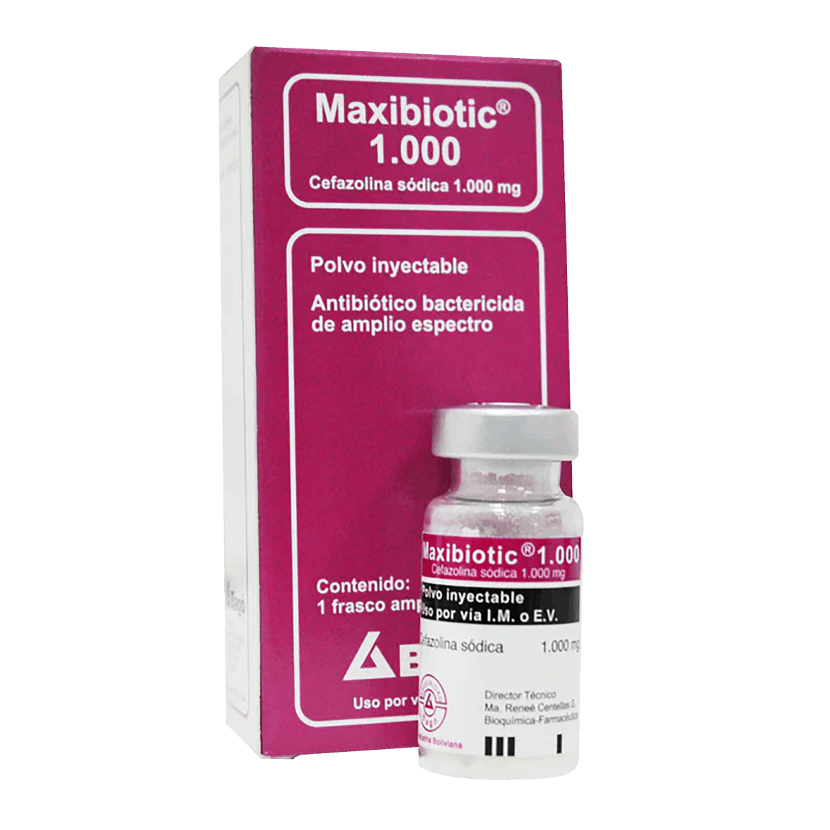 Maxibiotic-1000 MAXIBIOTIC 1000 INY.|CJA X 1 FCO. AMP. BAGO