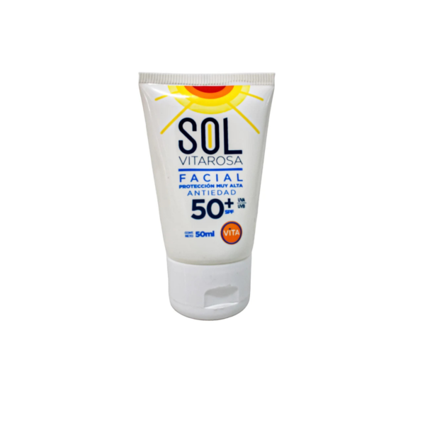 sda (1) SOLVITAROSA FACIAL ANTIEDAD SPF 50+ FCO X 50 ML. LABVITA