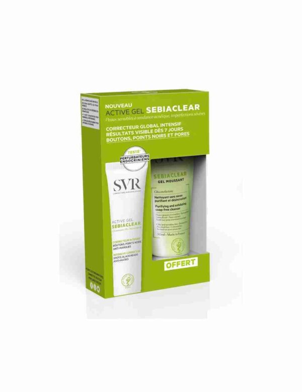 SVR SEBIACLEAR PROMO ACTIVE GEL 40 ML + GEL LIMPIEZA 55 ML HBDERM